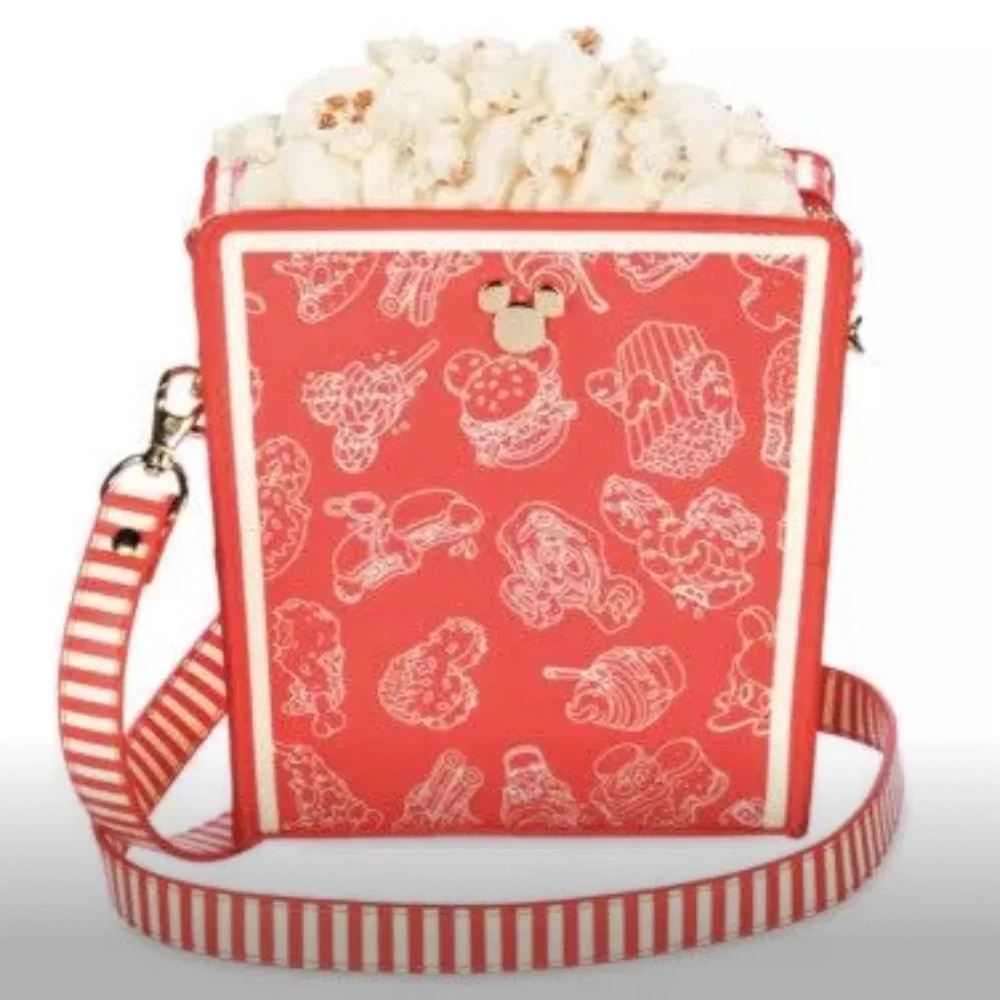 Disney Parks Eats Snacks Collection Popcorn Box Crossbody Bag‎ NWOT